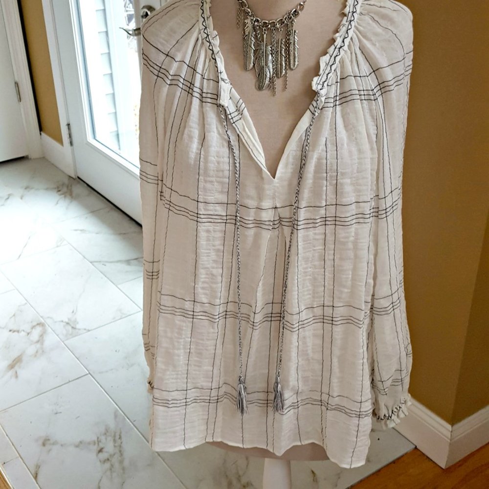 NWT! MSRP 78.00 BOHO Gauzy TUNIC BLOUSE SZ XL - Picture 6 of 6